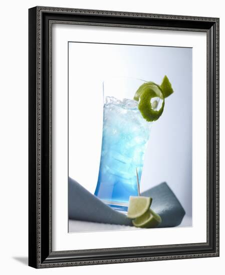 "Blue Light" (Cocktail)-Klaus Arras-Framed Photographic Print