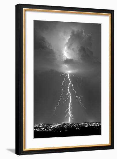 Blue Lightning BW-Douglas Taylor-Framed Photo