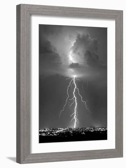 Blue Lightning BW-Douglas Taylor-Framed Photo