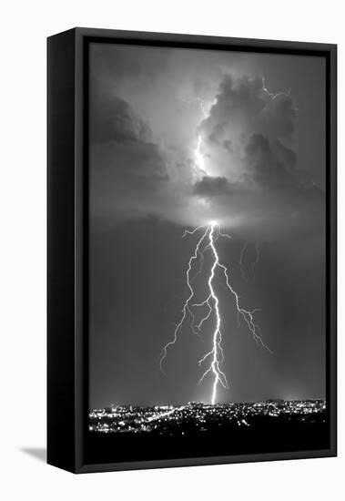 Blue Lightning BW-Douglas Taylor-Framed Stretched Canvas