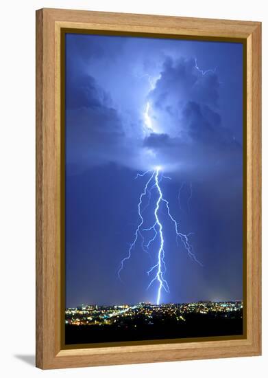 Blue Lightning-Douglas Taylor-Framed Stretched Canvas