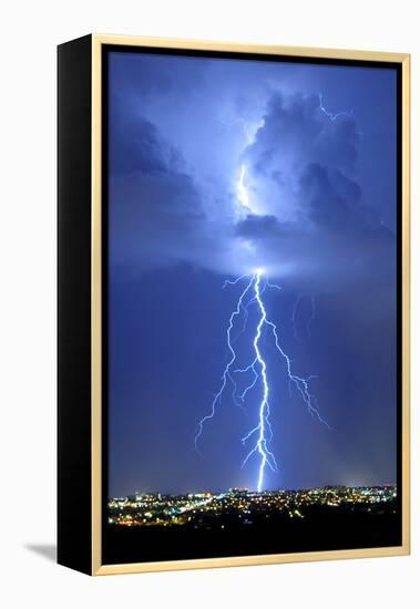 Blue Lightning-Douglas Taylor-Framed Stretched Canvas