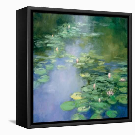 Blue Lily II-Julia Purinton-Framed Stretched Canvas