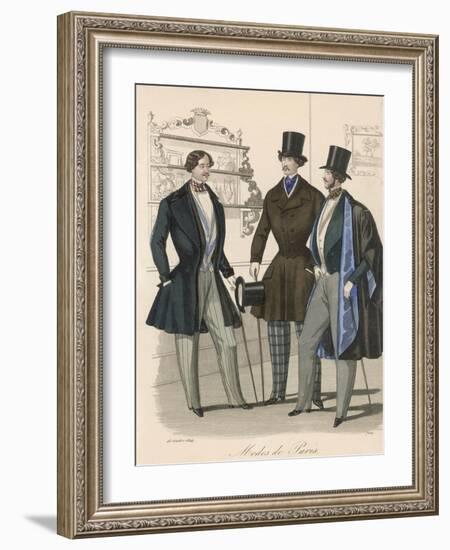 Blue Lined Sleeved Cloak or Mantle-null-Framed Photographic Print