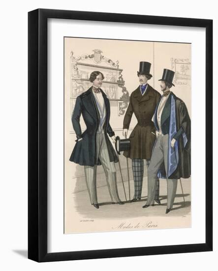 Blue Lined Sleeved Cloak or Mantle-null-Framed Photographic Print