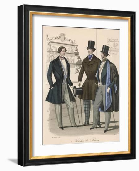 Blue Lined Sleeved Cloak or Mantle-null-Framed Photographic Print