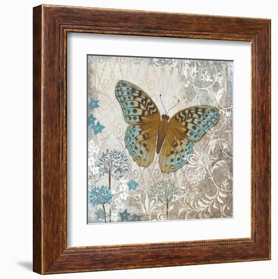 Blue Linen Butterfly-Alan Hopfensperger-Framed Art Print