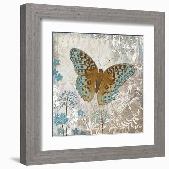 Blue Linen Butterfly-Alan Hopfensperger-Framed Art Print
