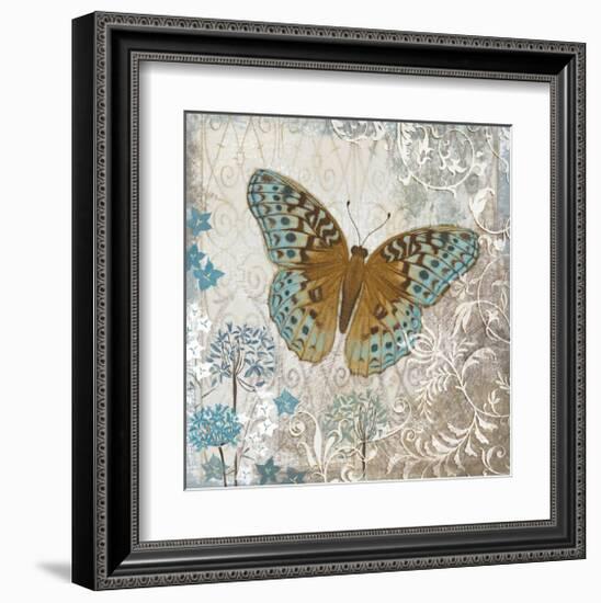 Blue Linen Butterfly-Alan Hopfensperger-Framed Art Print