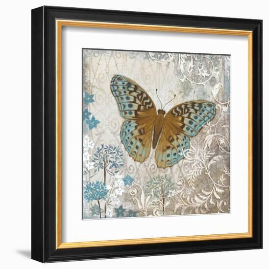 Blue Linen Butterfly-Alan Hopfensperger-Framed Art Print