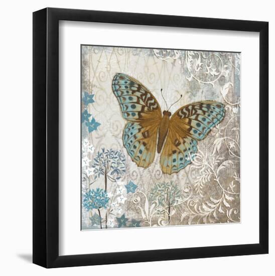 Blue Linen Butterfly-Alan Hopfensperger-Framed Art Print