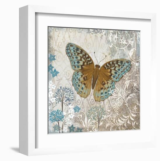 Blue Linen Butterfly-Alan Hopfensperger-Framed Art Print