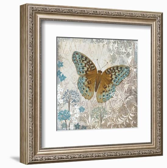 Blue Linen Butterfly-Alan Hopfensperger-Framed Art Print