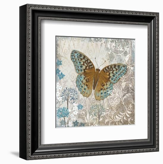 Blue Linen Butterfly-Alan Hopfensperger-Framed Art Print