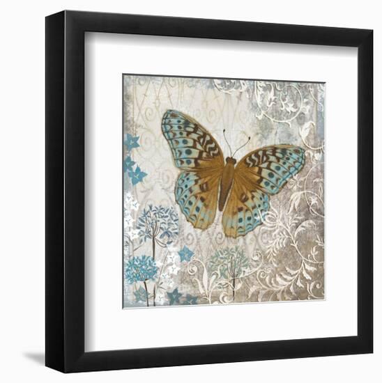 Blue Linen Butterfly-Alan Hopfensperger-Framed Art Print