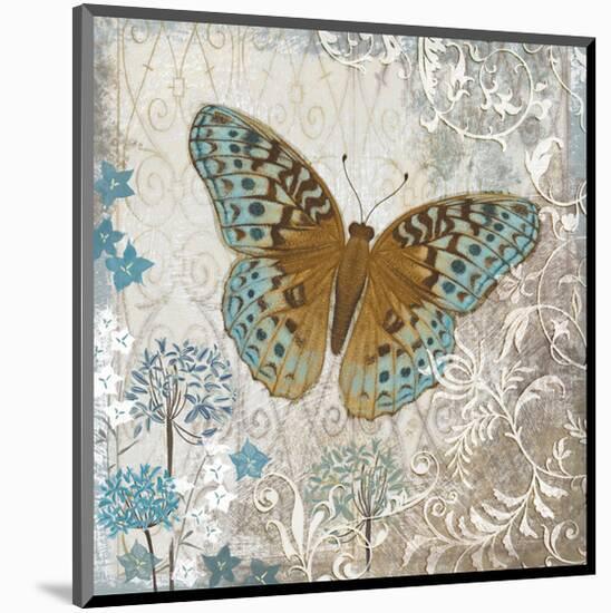 Blue Linen Butterfly-Alan Hopfensperger-Mounted Art Print
