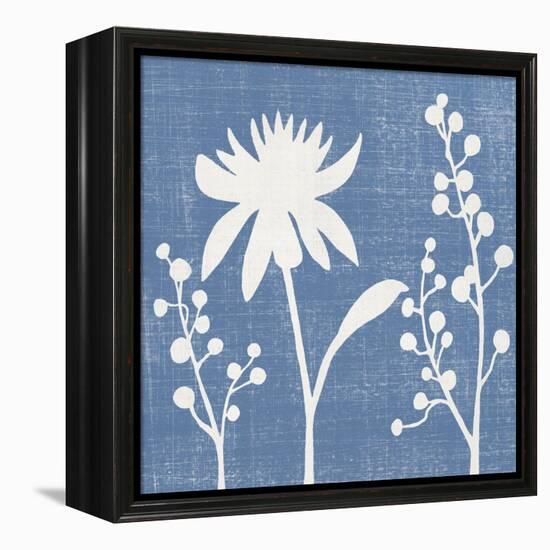 Blue Linen I-Megan Meagher-Framed Stretched Canvas