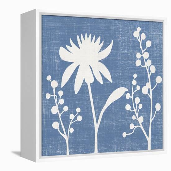 Blue Linen I-Megan Meagher-Framed Stretched Canvas