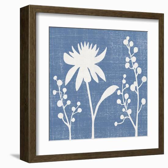 Blue Linen I-Megan Meagher-Framed Art Print