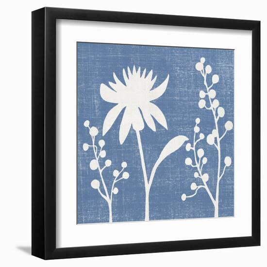 Blue Linen I-Megan Meagher-Framed Art Print