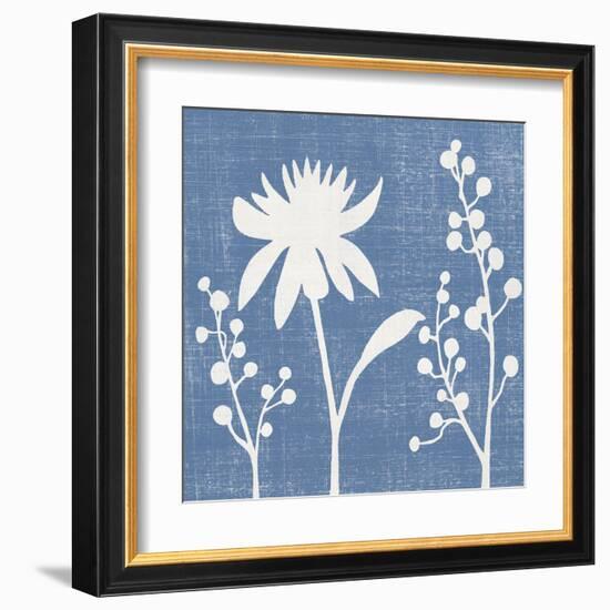 Blue Linen I-Megan Meagher-Framed Art Print