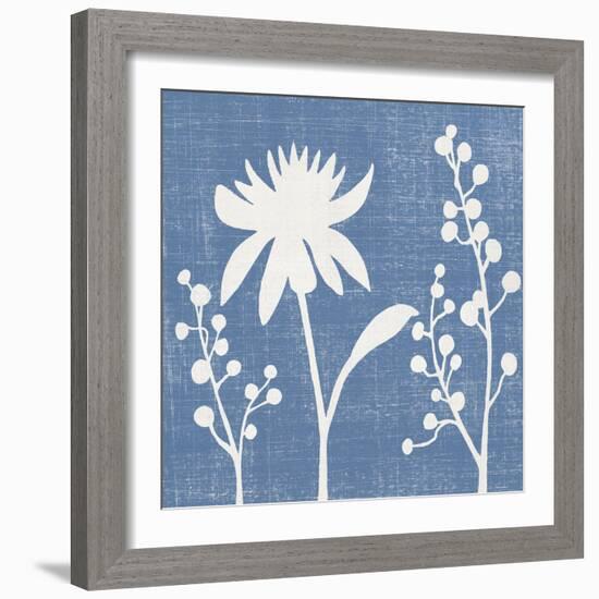 Blue Linen I-Megan Meagher-Framed Art Print