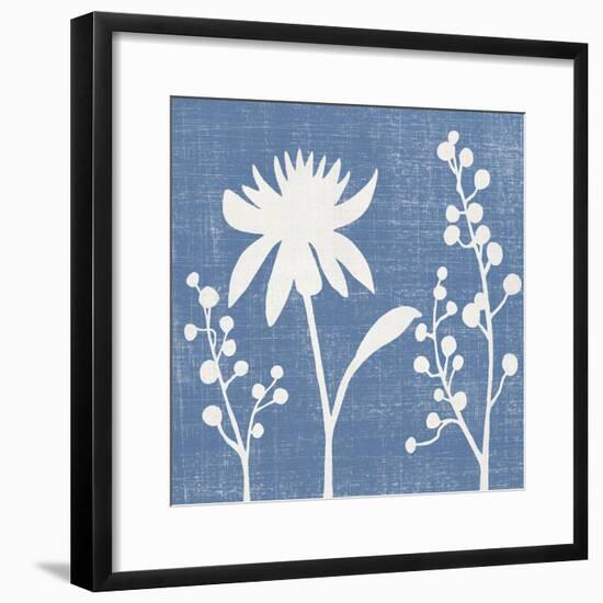 Blue Linen I-Megan Meagher-Framed Art Print