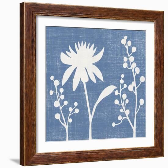 Blue Linen I-Megan Meagher-Framed Art Print