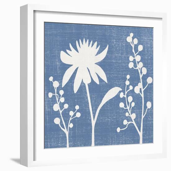 Blue Linen I-Megan Meagher-Framed Art Print