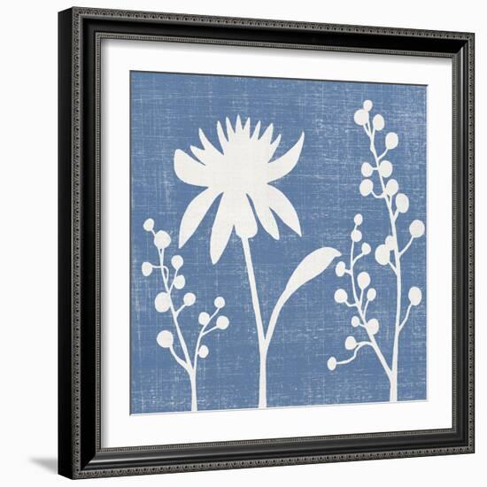 Blue Linen I-Megan Meagher-Framed Art Print