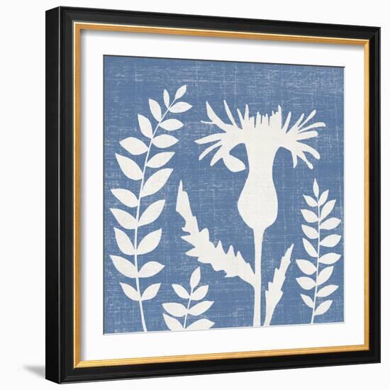 Blue Linen III-Megan Meagher-Framed Art Print