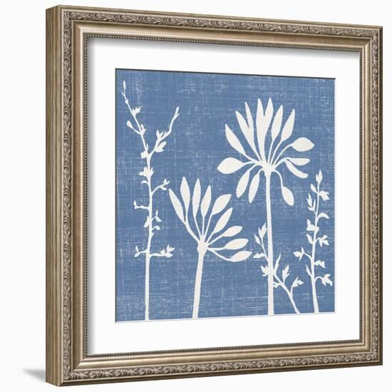 Blue Linen IV-Megan Meagher-Framed Art Print