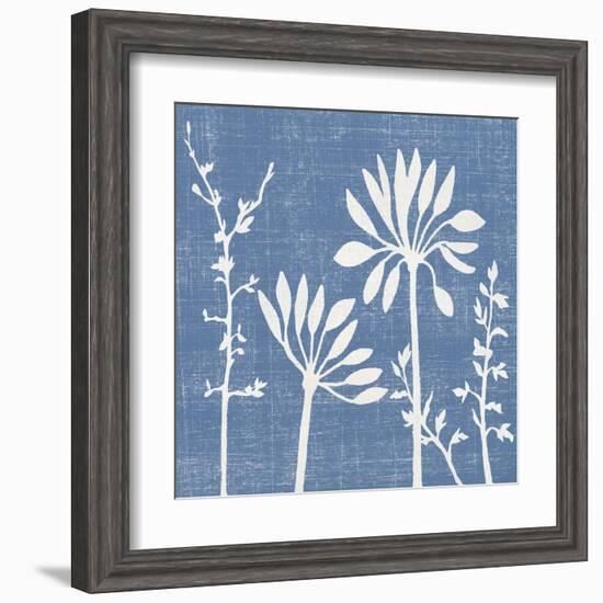 Blue Linen IV-Megan Meagher-Framed Art Print