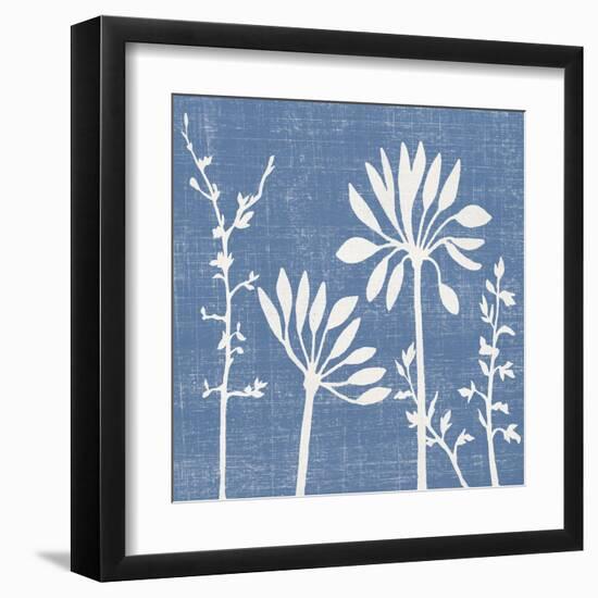 Blue Linen IV-Megan Meagher-Framed Art Print