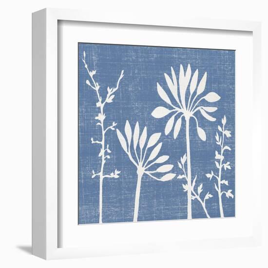 Blue Linen IV-Megan Meagher-Framed Art Print