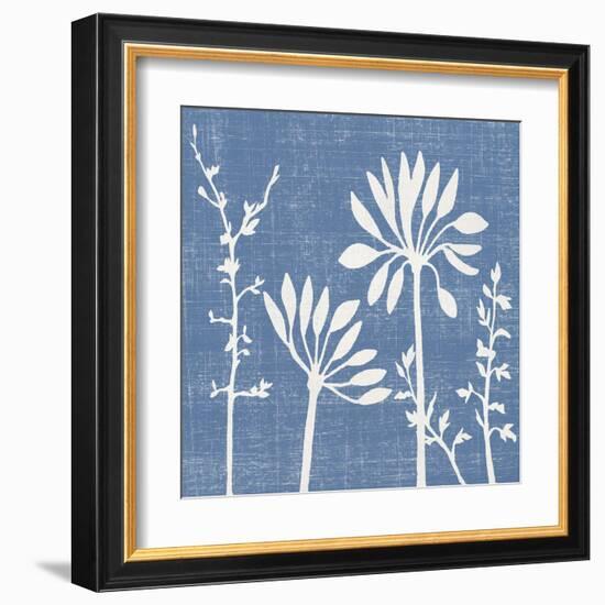 Blue Linen IV-Megan Meagher-Framed Art Print