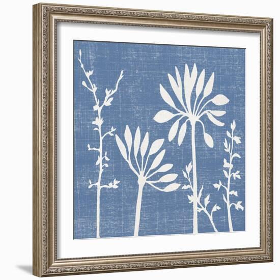 Blue Linen IV-Megan Meagher-Framed Art Print