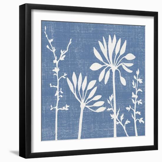 Blue Linen IV-Megan Meagher-Framed Art Print