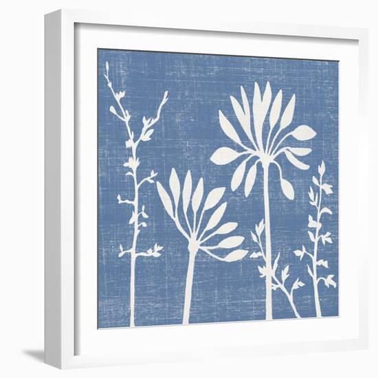 Blue Linen IV-Megan Meagher-Framed Art Print