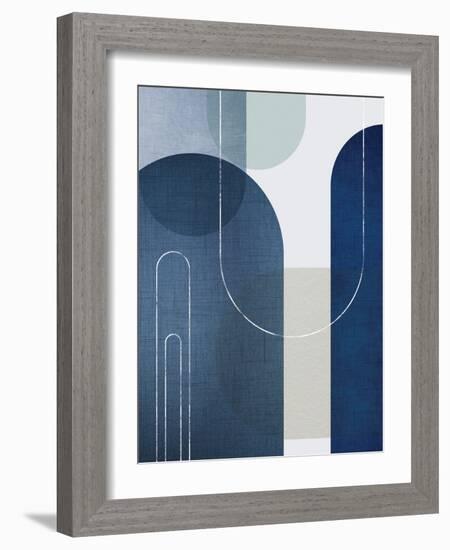 Blue Linen Mountains 1-Urban Epiphany-Framed Art Print