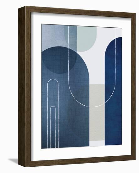 Blue Linen Mountains 1-Urban Epiphany-Framed Art Print