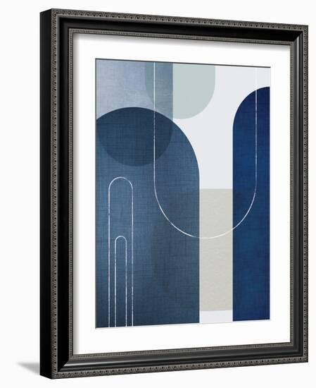 Blue Linen Mountains 1-Urban Epiphany-Framed Art Print