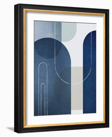 Blue Linen Mountains 1-Urban Epiphany-Framed Art Print