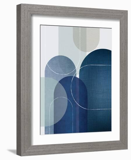 Blue Linen Mountains 3-Urban Epiphany-Framed Art Print