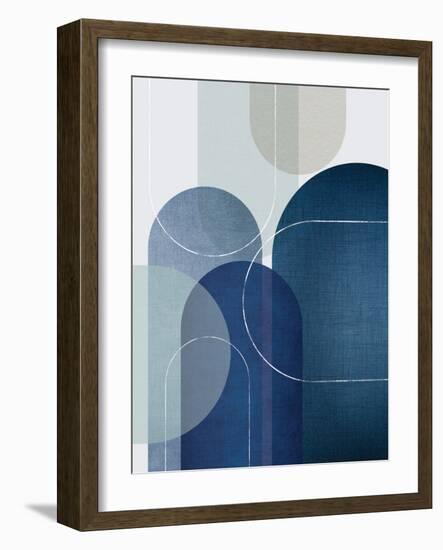 Blue Linen Mountains 3-Urban Epiphany-Framed Art Print