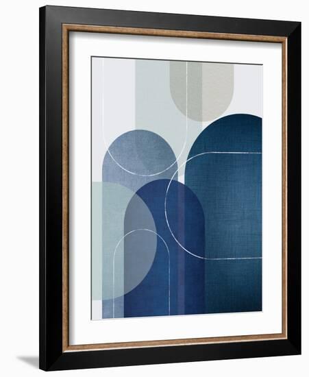 Blue Linen Mountains 3-Urban Epiphany-Framed Art Print