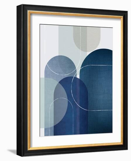 Blue Linen Mountains 3-Urban Epiphany-Framed Art Print