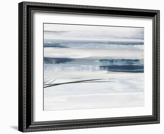 Blue Lines-null-Framed Art Print