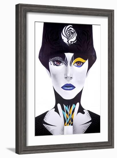 Blue Lip-Minjae-Framed Giclee Print