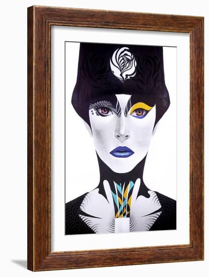 Blue Lip-Minjae-Framed Giclee Print